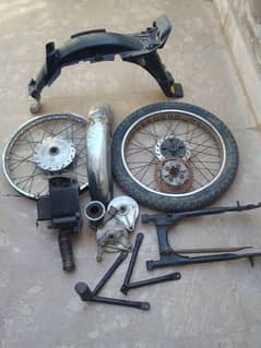 Honda 100 rims with hubs, front back mudguards, brake plates