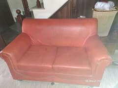 two seater leather sofa