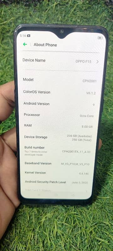 oppo F15 /Ram. 8/256GB 2