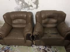 5 seater sofa set mustard brown