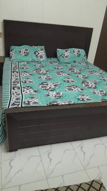 Bed with single side table without Mattress 1