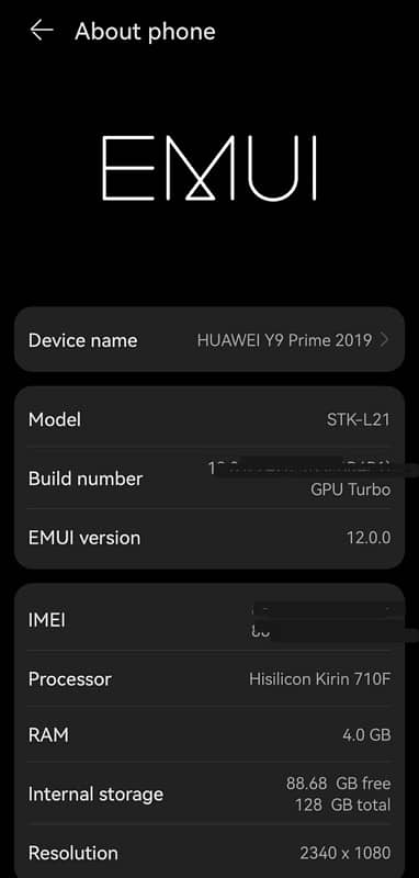 Huawei Y9 prime 3