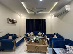 Blue Sofa Set With Table 7 Seater Satti