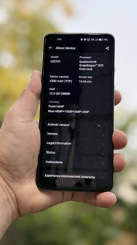 OnePlus 9r 12GB  256GB 7