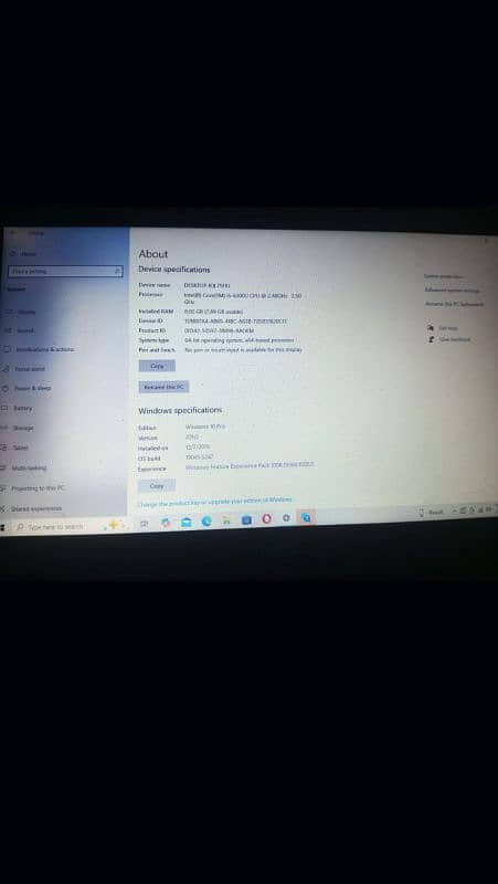 inter R corei5 ram 8 gb window 10 pro 4