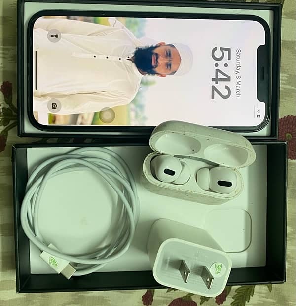 iPhone 12pro 128gb non pta with box 0320 6767700     original charger 3