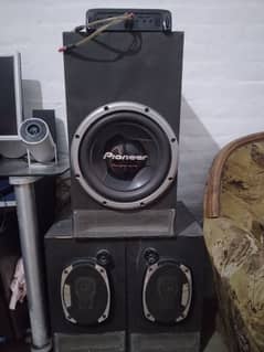 Pioneer 12 Inch Woofer W 308-D4, Amplifier Rockmars+ 2 Speaker TS 6975