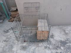 1 Free Pet Room with dog and cat Cage with 2 openings