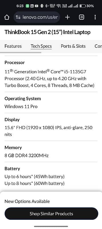 Lenovo ThinkBook i5 11th gen 3