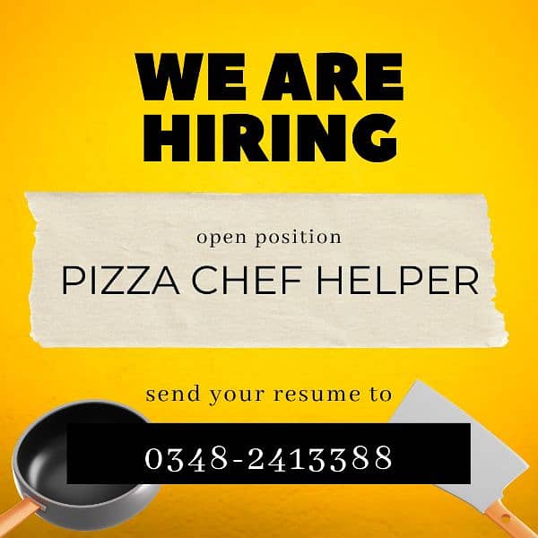 Restaurant Staff / Pizza Chef Helper / Jobs 0