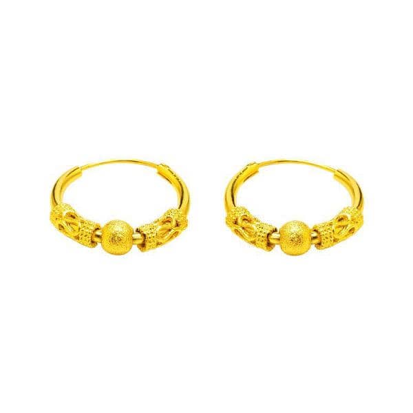 Vietnam Sand Golden Earrings with free home delivery 1