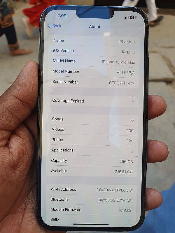 I phone 13 pro max 256 gb 85 health condition 10by10 box saat ha 5