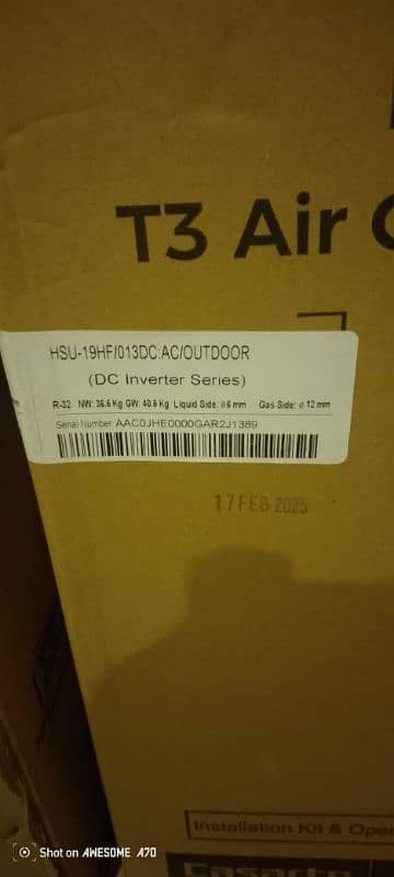 Hair Ac DC inverter 1ton 1.5tonAc Brend new sell 3