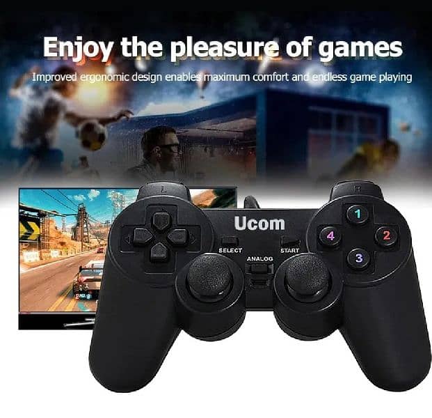 (Premium-Qualityl Joypad Wired USB 2.0Joy Stick Black Gamepad Joystick 2