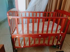 New Baby Cot Wooden Imported with carry cot Condition 10/10