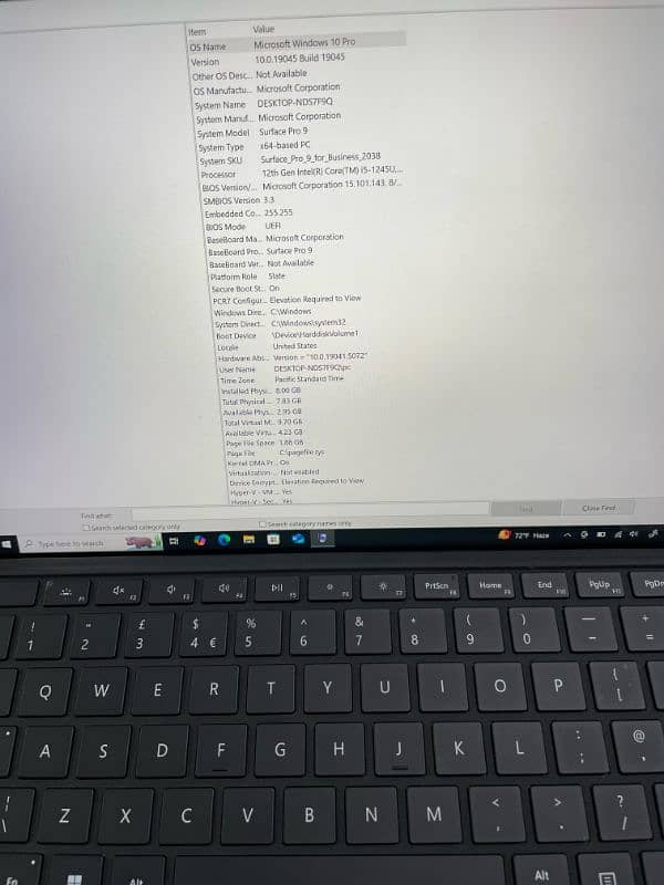Surface Pro 9 : Core i5 12th gen : 8/256 7