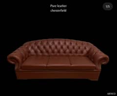 Pure leather chesterfield