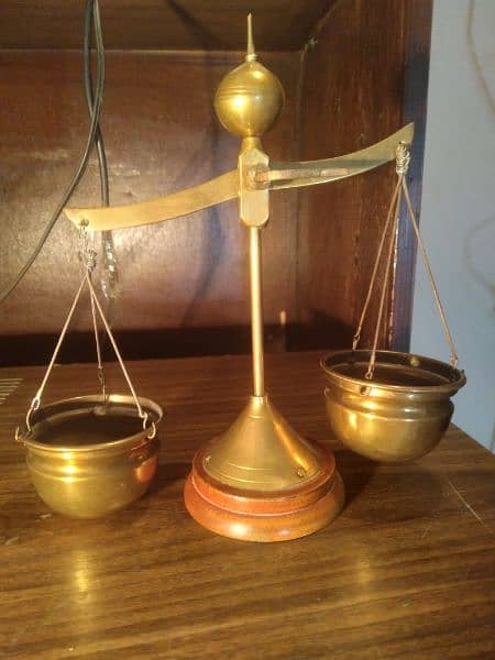 vintage antique brass  waight balance 3