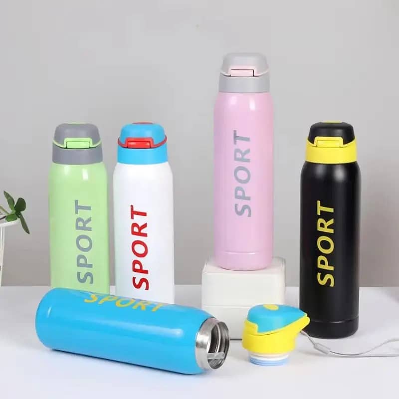 500ml Thermal Water Bottle with Straw | Leak-Proof for Gym & Sports 2