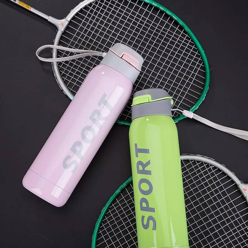 500ml Thermal Water Bottle with Straw | Leak-Proof for Gym & Sports 4