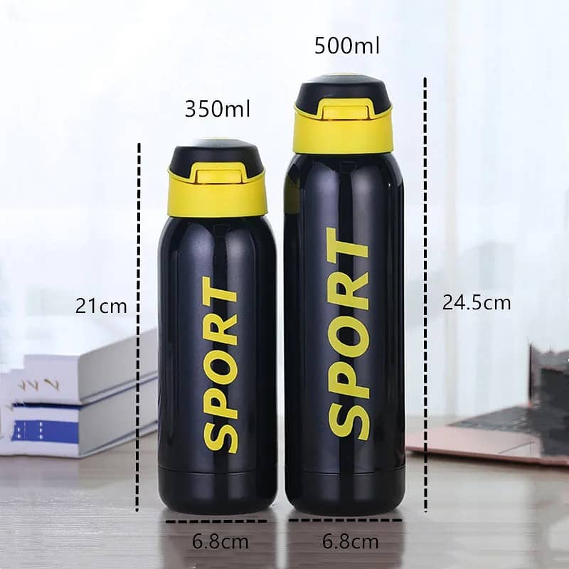 500ml Thermal Water Bottle with Straw | Leak-Proof for Gym & Sports 8