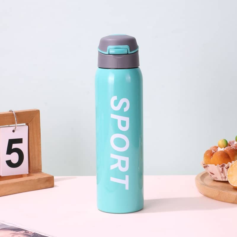 500ml Thermal Water Bottle with Straw | Leak-Proof for Gym & Sports 14