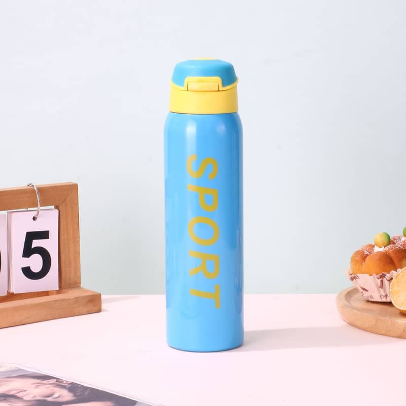 500ml Thermal Water Bottle with Straw | Leak-Proof for Gym & Sports 15