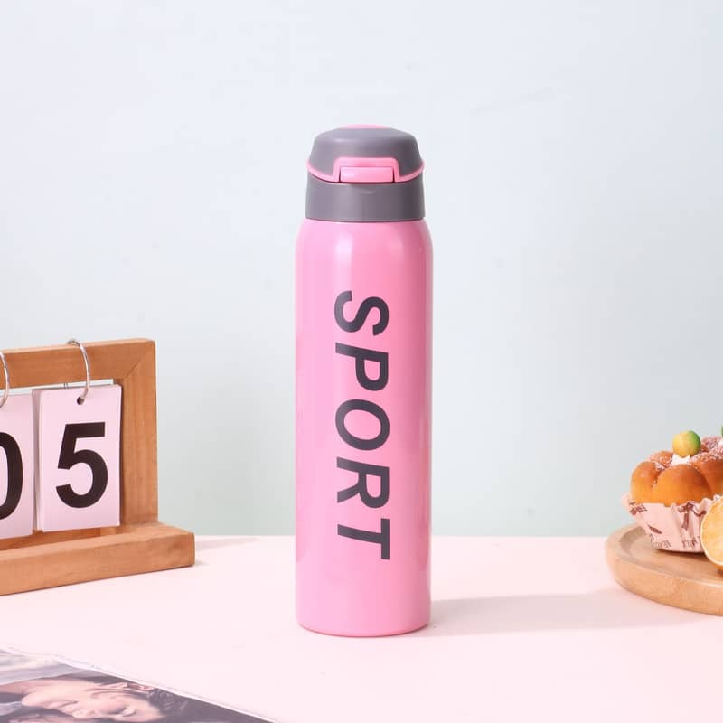 500ml Thermal Water Bottle with Straw | Leak-Proof for Gym & Sports 16