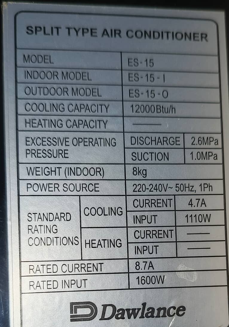 Split ac new condition. One year used 2