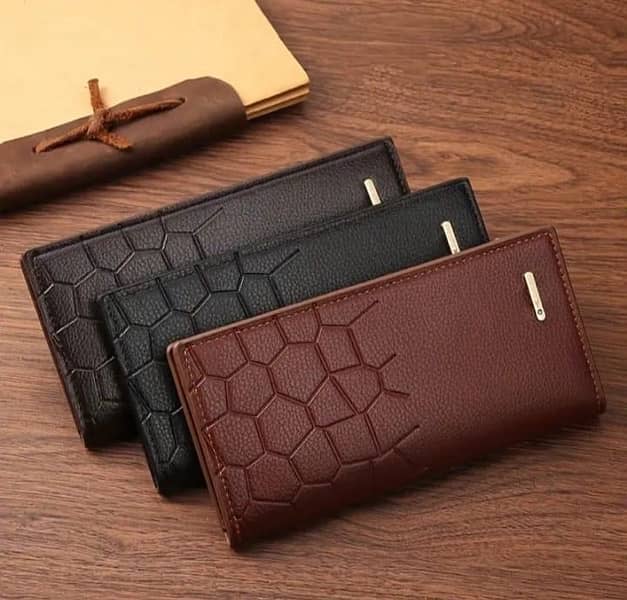 Men’s Stylish Bi-Fold Wallet - Synthetic Leather,1 pc, Pocket Freindly 0