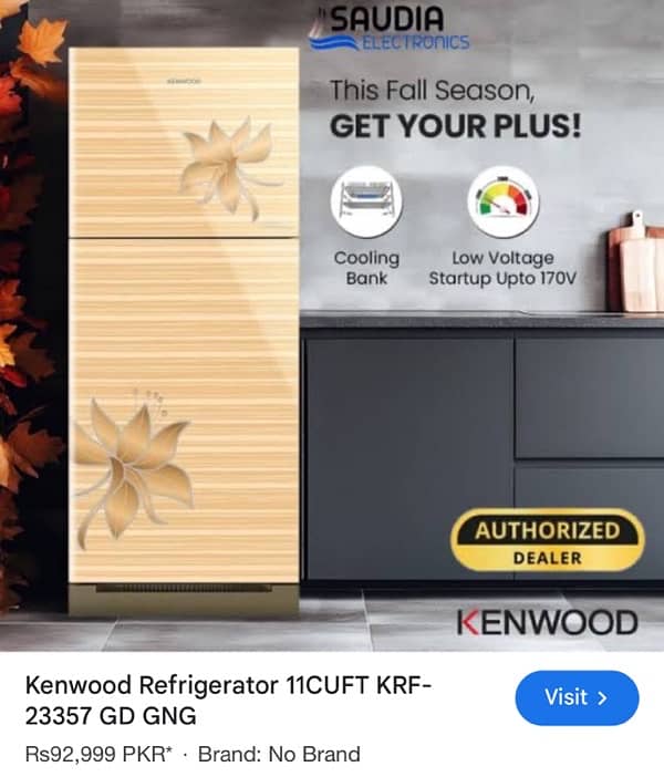 Kenwood Fridge 128000 New wali 60000 mai | Urgent Sale at Low Price 8