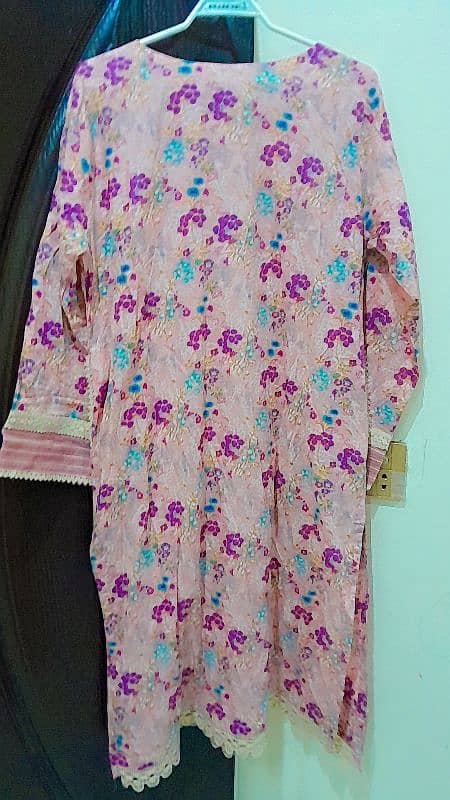 2 pc bonanza satrangi lawn stitch dress 5