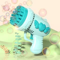 Bubble Gun 32-Hole Bubble Machine Angel Bazooka Bubble Gun Electric