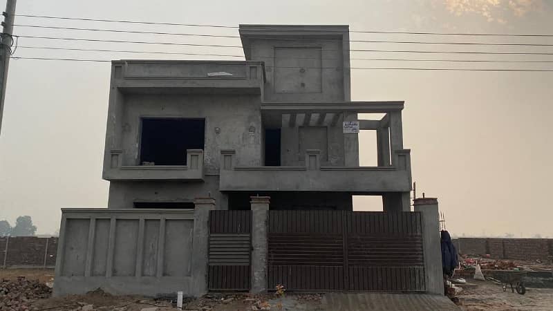 Q Block 10 Marla Main 50 Fit Road Gray Shutter Double Story House For Sale Al Rehman Garden Phase-2 1