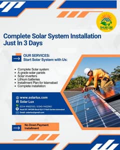 Complete solar system with A-grade panels and inverter