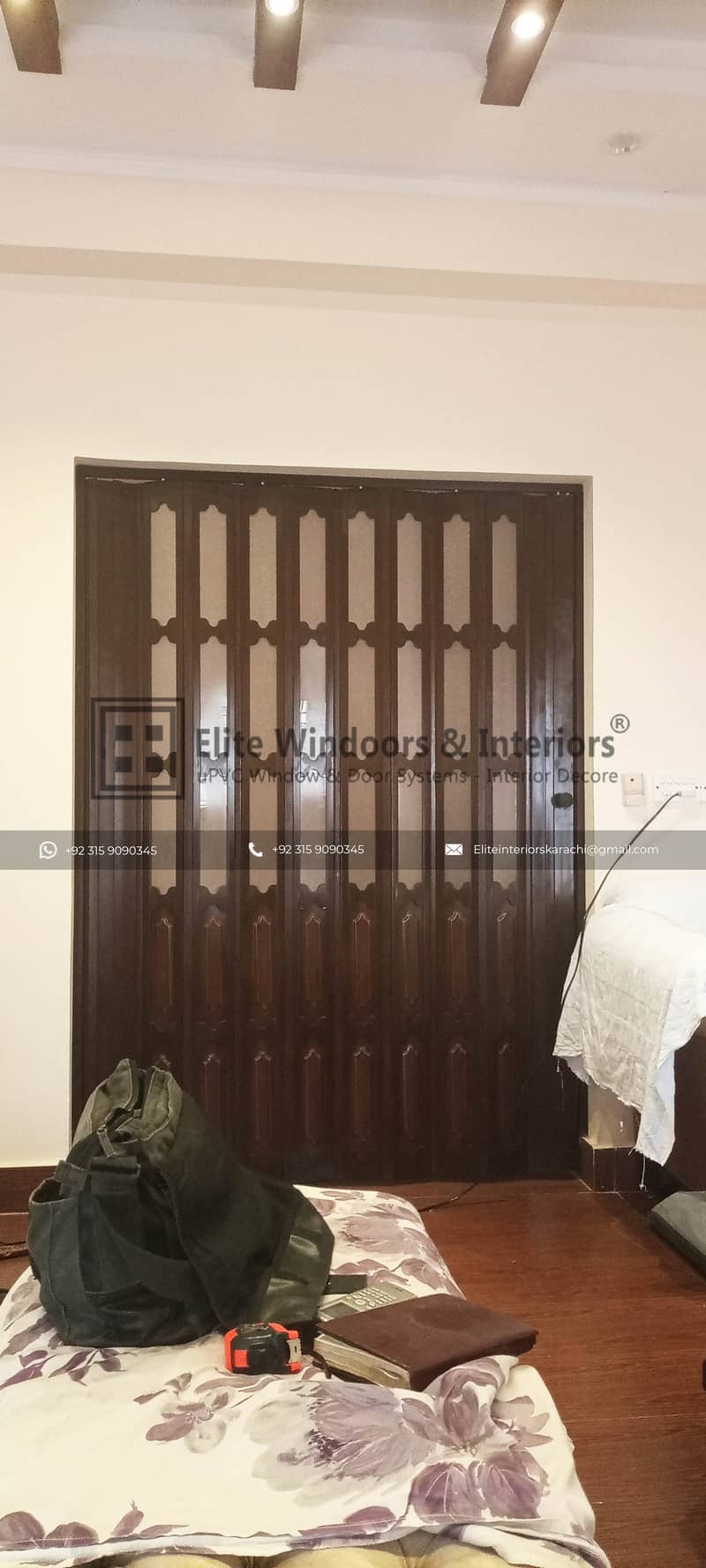 Imported Collapsible Folding pvc Shutter Doors Ideal for Partitions 5