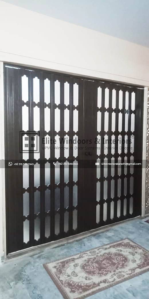 Imported Collapsible Folding pvc Shutter Doors Ideal for Partitions 9