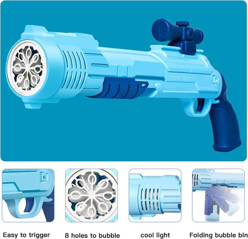 Rifle Bubble Gun, Bubble Machine Bubble Shooter for Kids with Bubble 2