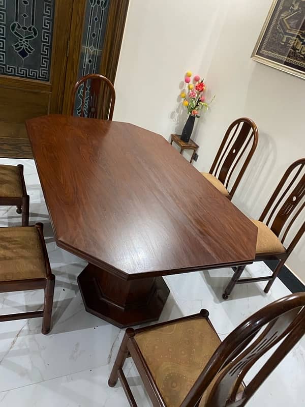 Dinning Table with 6 chair pure wooden 1