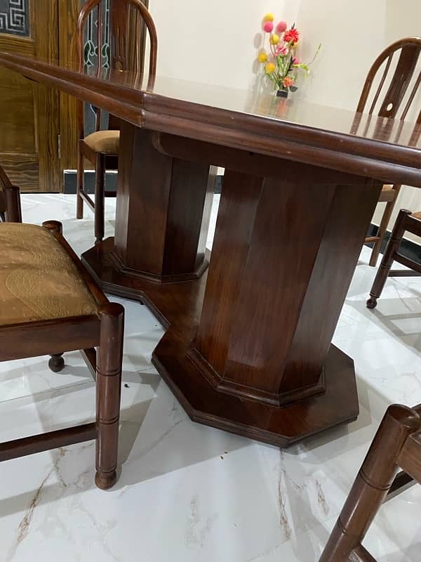 Dinning Table with 6 chair pure wooden 2