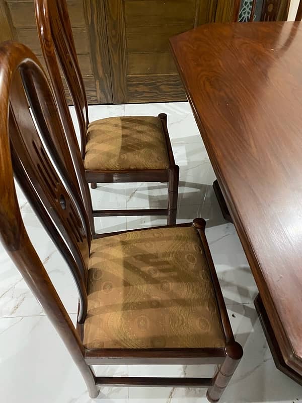 Dinning Table with 6 chair pure wooden 3