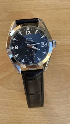 This is an Omega rail master wristwatch