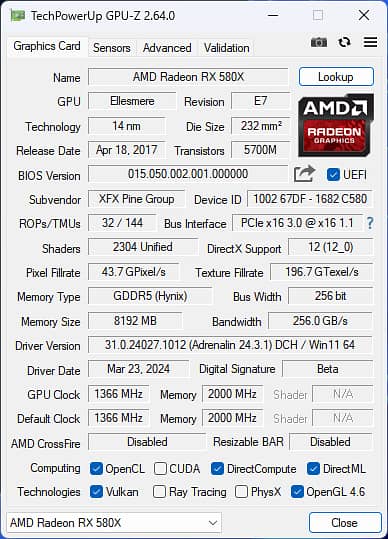 R5 5600 16gb 3200mhz rx 580 5gb 8