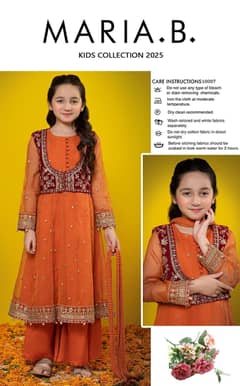 3 piece Girl's Embroidery Lawn suit