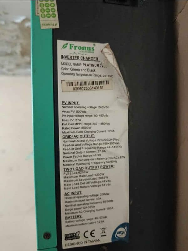 Fornus inverter 7200pv urgent for sale/0313 4934 549 2