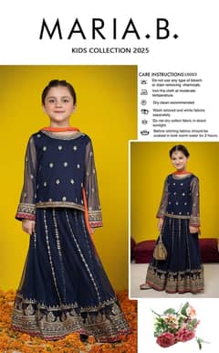 3 piece Girl's lawn Embroidery shirt and Trouser