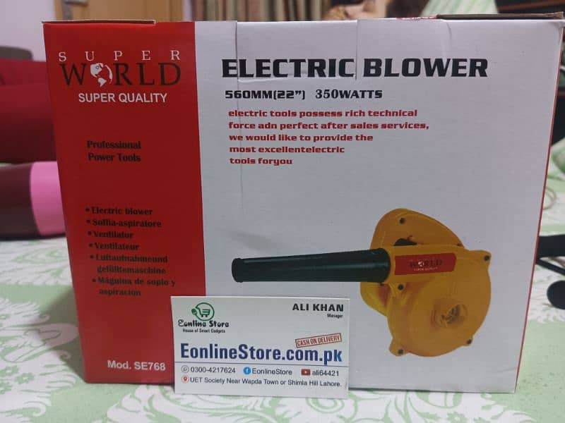 2 in 1 Imported 100% Pure Copper Winding Portable Electric dust Blower 15