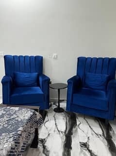 Blue sofa chairs for sale | Set of 2