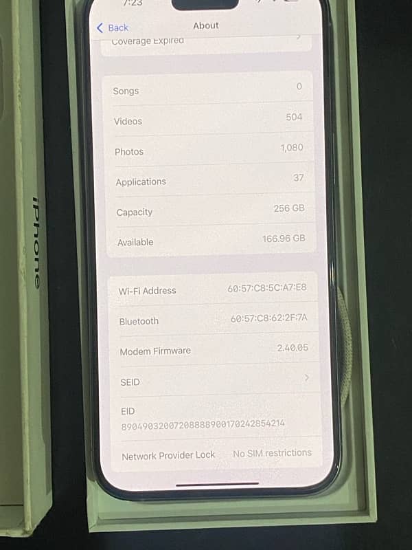 iPhone 15 pro max - Non pta factory Unlocked- 256 GB 8