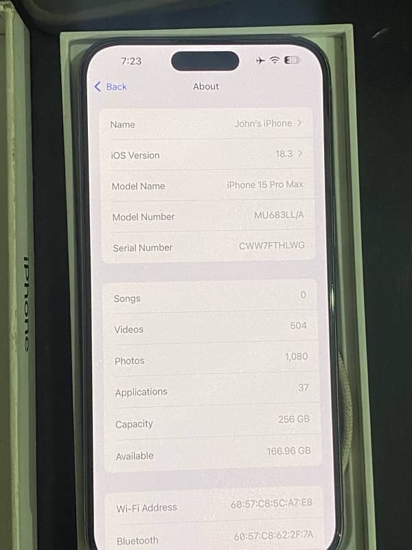 iPhone 15 pro max - Non pta factory Unlocked- 256 GB 9